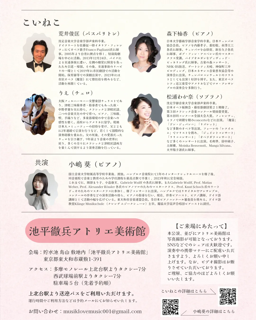 小嶋葵がコンサートで演奏する様子